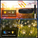 ZUN 8 Pack Solar Swaying Garden Lights with Snowflakes, Solar Landscape Pathway Stake lights, Outdoor 75162510