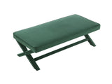 Comfort Double Bench Upholstered in Velvet Fabric,Stool Stylish X-Crossed Legs,Comfort Cushion W2671P441834