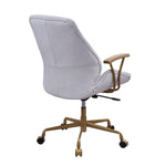 ZUN Vintage White Office Chair with Swivel B062P215466