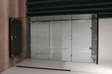Glass Display Cabinet with 4-Shelf Double Doors and Lock, Curio Cabinet 5mm Tempered Glass Floor W3190P271476
