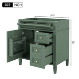 ZUN 30'' Bathroom Vanity without Top Sink, Modern Bathroom Storage Cabinet with 2s and a Tip-out WF316721AAF