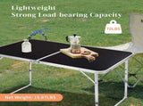 4Ft Portable Multipurpose Folding Table black 92960376