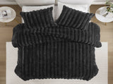 Ultrasoft Faux Fur Ribbed Comforter Set Full/Queen B035P294134