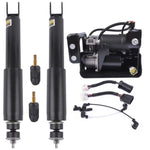 ZUN Pair Rear Shock Absorbers + Air Compressor Pump Set For Cadillac Escalade Chevrolet Suburban Tahoe 84710593