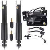 ZUN Pair Rear Shock Absorbers + Air Compressor Pump Set For Cadillac Escalade Chevrolet Suburban Tahoe 84710593