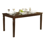 ZUN Espresso Finish Transitional Style 1pc Dining Table Oak Veneer Wood Casual Dining Room Furniture B01166418