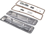 Aluminum Short Finned Valve Covers w/Gaskets Fit for 1958-1986 Chevy SBC 283-400 49439907