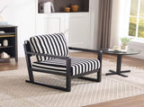 Mid-Century Modern Fabric Lounge Chair, Single Sofa Chair Armrests, Upholstered Lounge Chair W1249P479873
