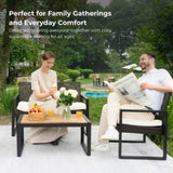 4-Piece Patio Furniture Set Outdoor Balcony Porch Garden Backyard Lawn Furniture Acacia Wood Table W2391P149819