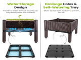 Raised Garden Bed Planter Box, 3 Size Options Self-Watering Elevated Garden Bed, Lightweight PP 01471420
