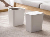 2 Pack Plastic Trash Can with Press Top Lid, 2.6 gal Modern Garbage Can, Small Wastebasket for 49675156