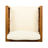 Outdoor Acacia Wood Club Wooden Armchair with Cushions , Conversation Set,Teak N770P264304B