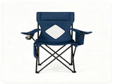 Folding Camping Chair, Heavy-Duty Metal Frame Portable Outdoor Chair with Cup Holder, Insulated 54922150