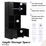 ZUN Tall and Wide Bathroom Floor Storage Cabinet, Bathroom Storage Unit, Freestanding Cabinet with 4 N725P179705B