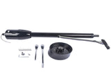 28" Black Stainless Tilt Steering Column Manual Floor Shift No Key with Adapter 71906800