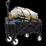 ZUN 360lbs Collapsible Foldable Wagon Cart with strapping system ,Beach Wagon Utility Cart Utility Wagon 74522376