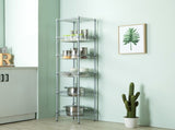 Concise 6 Layers Carbon Steel & PP Storage Rack Silver Gray 23771144