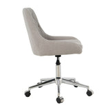 Modern teddy fleece fabric with chrome legs living room furniture dining chair, soft and W210127513