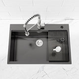 Kitchen Sink 30" x 22" Multifunctional Overmount Workstation Kitchen Sink S304 Stainless Steel T3177P286051