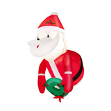 3.3FT Inflatable Window Santa & Wreath 2 Internal LED Lights, 3 Suction Cups 1 Rope, 45s 62218090