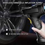 ZUN 1PC 4000mAh 150PSI Inflator - Portable Car Air Compressor Inflator Wireless and Wired Handheld 71307049