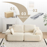 Modern Memory Foam Compressed Sofa,2 Seater Large Sectional Couches for Living Room,Pet-Friendly 97171956