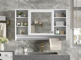 3-in-1 Bathroom Mirror Cabinet, 36-inch Wall Mounted Medicine Cabinet with Adjustable Shelf & Soft N710P358618K