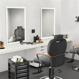 Bright LED Bathroom Mirror 40" x 24" Front Light, 5 Mins Defog, Full HD Reflected, 3 Colors 51506617