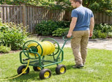 Heavy Duty Garden Hose Reel Cart with 10" Pneumatic Wheels, Large Capacity Hose Winder with Storage 87003400