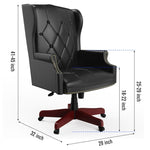 ZUN 330LBS Executive Office Chair, Ergonomic Design High Back Reclining Comfortable Desk Chair - Black W1550115016