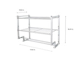 2 Tier Wall Mounted Metal Shelf with Towel Rack 13879388