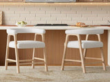 26'' Seat Height Bar Stools with Back, Comfortable Counter Stools for Kitchen Island/Dining Room, N780P354192N