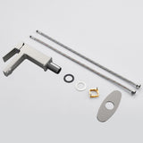 Brushed Nickel Single Handle Bathroom Faucet Deck For 1 or 3 Holes,Laundry Vanity Sink Faucet 95160576