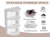 12" Bathroom Wall-Mounted Storage Rack, Float Mounting Design, W999P277165