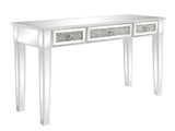 FCH Silver MDF Mirror Surface Broken Glass Three Pumping Computer Desk 43240235