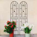 2 Pack Metal Garden Trellis 86.7" x 19.7" Rustproof Trellis for Climbing Plants Outdoor Flower 46403459