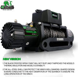 ZUN STEGODON New 13000 LBS Electric Winch T3,12V Synthetic Rope with Wireless Handheld Remotes and Wired W121842979