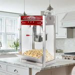 ZUN 20oz Commercial Popcorn Machine with Stainless Steel Kettle and Warming Deck, Countertop Popper T3173P266360