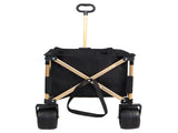 aluminum alloy folding wagon, Heavy Duty Utility Beach Wagon Cart for Sand with Big Wheels, W321P190035