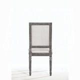 Classic Gray Finish Side Chairs Set of 2, Upholstered Seat and Back Wooden Dining Furniture B2741P331894