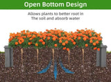 Raised Garden Bed 48x48x10'', Outdoor Wood Planter Box Over Floor, Tool-Free Assembly 57685134