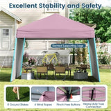 14 X 9.2 FT Pop up Canopy Tent - Pink 06291281