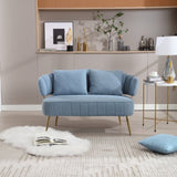 ZUN COOLMORE Polyester Accent sofa Modern Upholstered Armsofa Tufted Sofa with Metal Frame, Single W1539140089