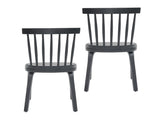 Windsor Dining Chairs Set of 2,Wood Farmhouse Spindle Back, Widen Seat, Mid-Century Modern French 68275804