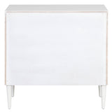 White and Black Accent Nightstand with 2 Drawers B062P185704