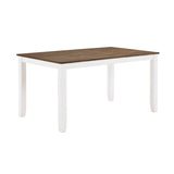 Cherry and White Finish 7pc Dining Set Table and 6 Side Chairs Set Double X-Back Design Wooden B011P188434