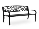 50" Iron Outdoor Courtyard Decoration Park Leisure Bench 63727074