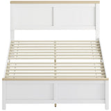 Queen Platform Bed Frame with Headboard and Footboard 95525533