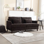 ZUN COOLMORE Mid Century Modern chenille Fabric Loveseat sofa, 2-Seat Upholstered Loveseat Sofa Modern W395P151900