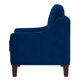 Modern Loveseat sofa for Living Room, Upholstered Velvet Small Couch with Wooden Legs for Livingroom W2186P143468